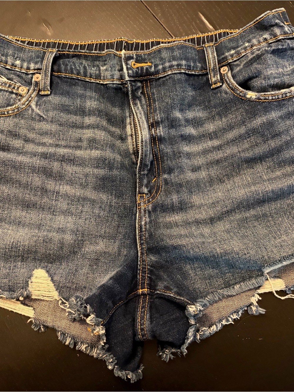 Aerie XL elastic waist denim shorts